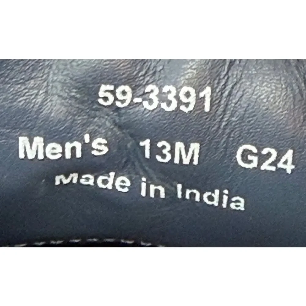 Johnston & Murphy Men's Holden Plain Toe Shoes Black Full-Grain Leather Size 13